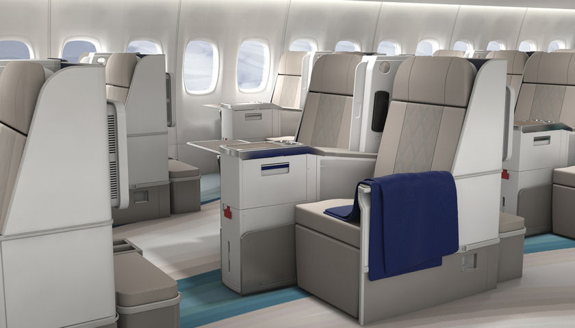 Crystal Boeing 777 interior seating