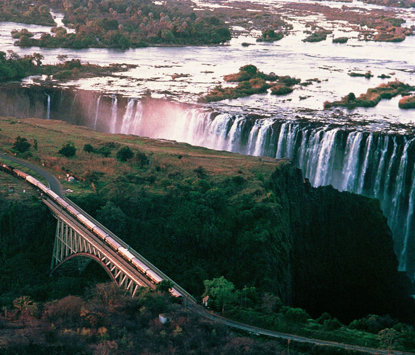Rovos Rail Victoria Falls aerial