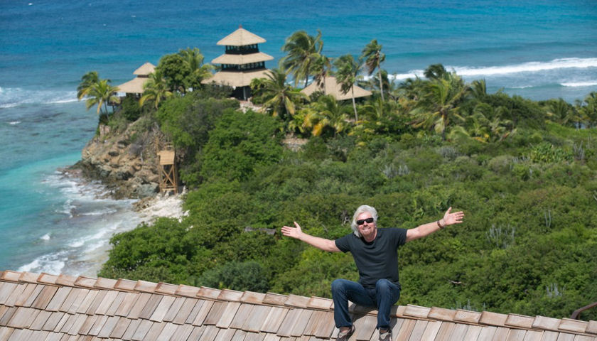 Richard Branson on Necker Island