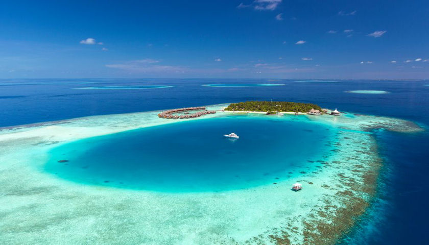 Baros Maldives aerial view