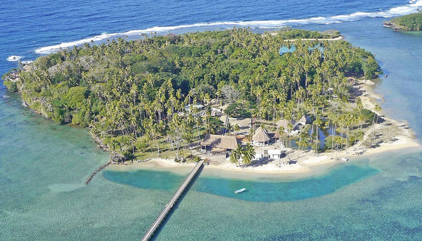 Wavi Island Fiji aerial view