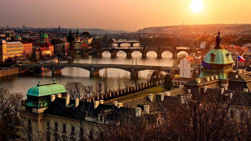 Budapest sunset river