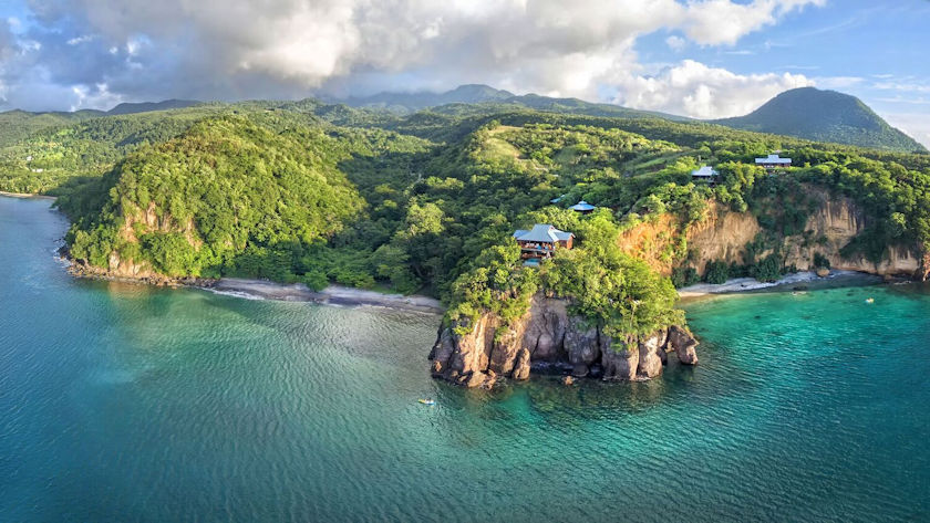 Secret Bay Dominica aerial